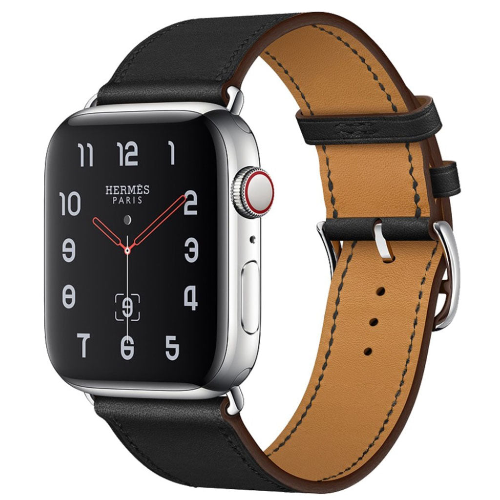 Vildt fantastisk Apple Watch Series 4 40mm Ægte læder Rem - Sort#serie_1