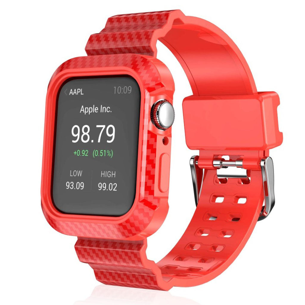 Mega komfortabel Apple Watch Series 4 44mm Silikone Rem - Rød#serie_2