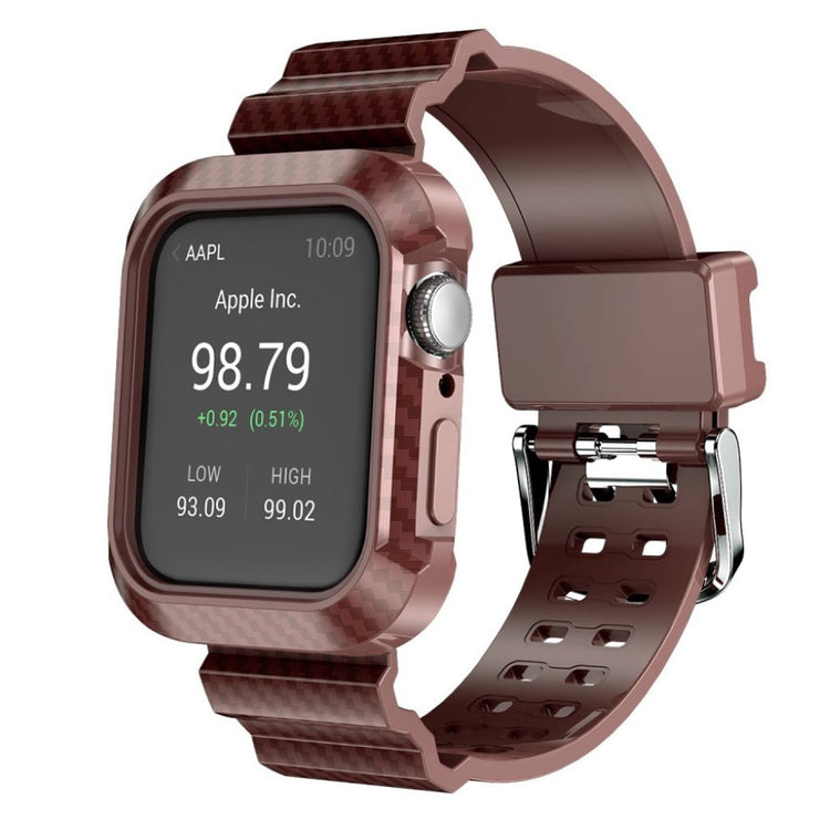 Mega komfortabel Apple Watch Series 4 44mm Silikone Rem - Brun#serie_4