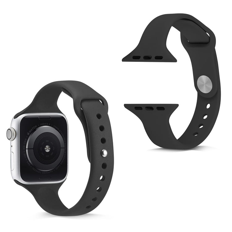 Apple Watch Series 5 44mm / Apple Watch 44mm Silikone Rem - Sort#serie_1