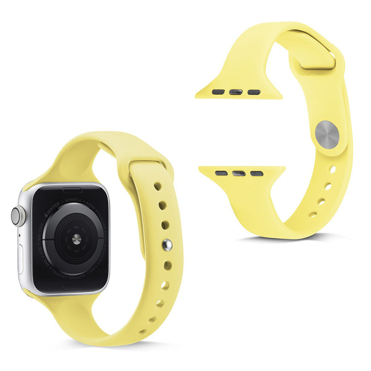 Apple Watch Series 5 44mm / Apple Watch 44mm Silikone Rem - Gul#serie_8