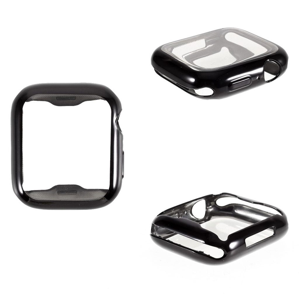 Universal Apple  Silikone og Glas Bumper  - Sort#serie_1