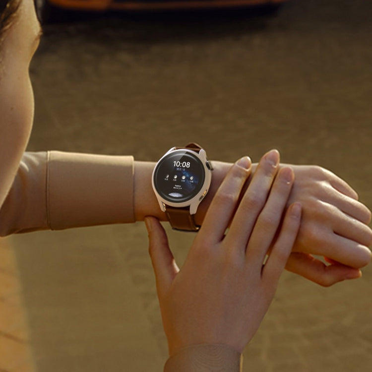 Godt Huawei Watch 3 Cover med Skærmbeskytter i Plastik og Hærdet Glas - Hvid#serie_3