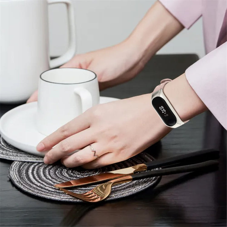 Xiaomi Mi Smart Band 4 / Xiaomi Mi Band 3 Ægte læder Urrem - Pink#serie_4