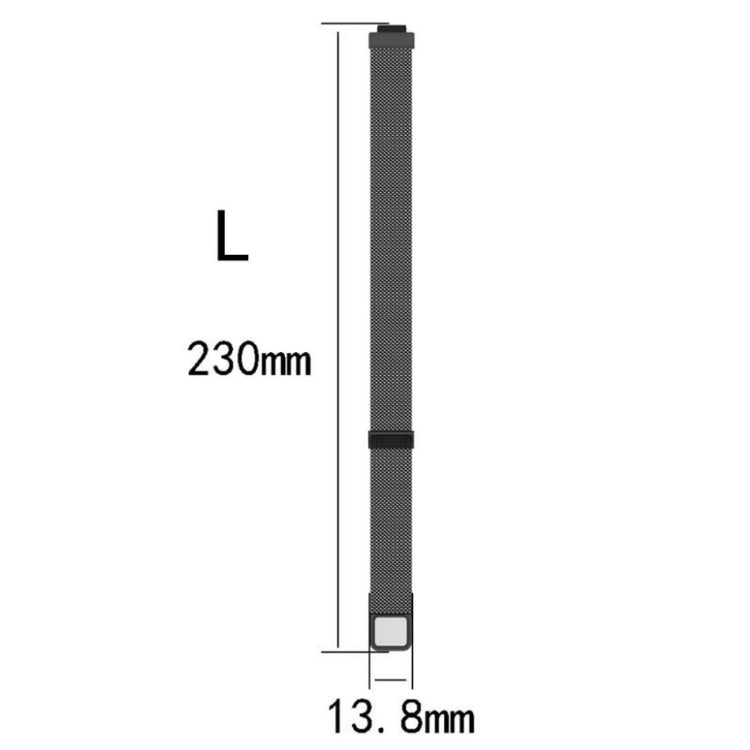 Mega slidstærk Fitbit Inspire Metal Rem - Sølv#serie_013