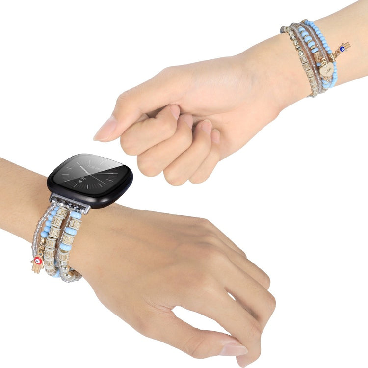 Komfortabel Universal Fitbit Rhinsten Rem - Blå#serie_1