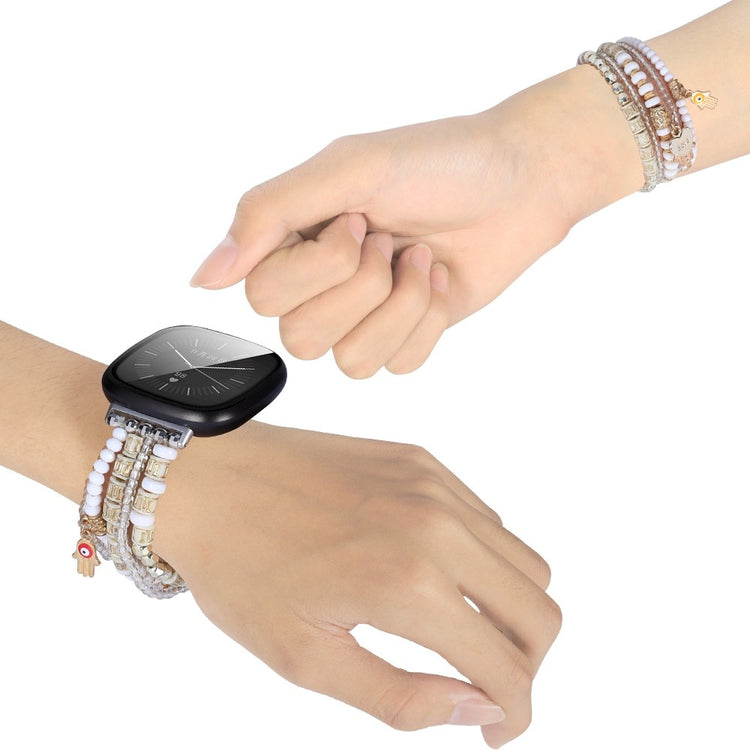 Komfortabel Universal Fitbit Rhinsten Rem - Hvid#serie_3