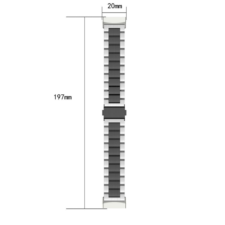 Klassisk Universal Fitbit Metal Rem - Sort#serie_3