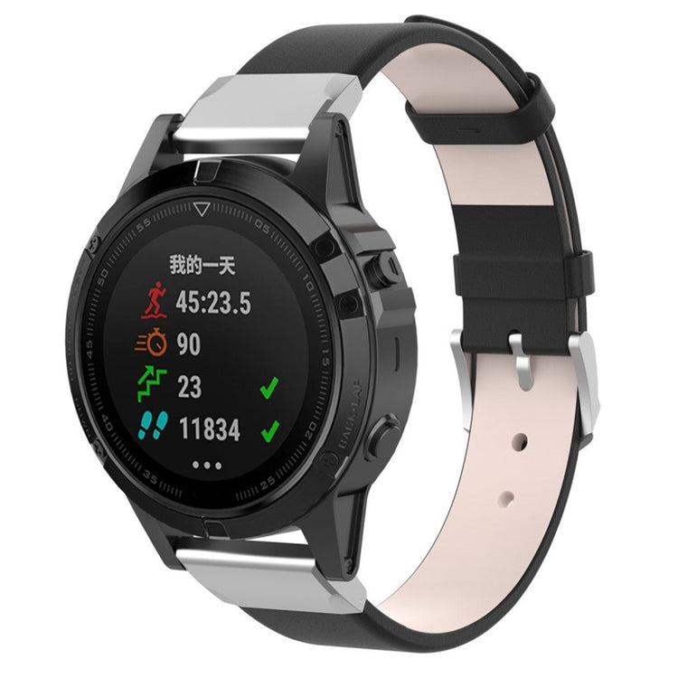 Super flot Universal Garmin Kunstlæder Rem - Sort#serie_1