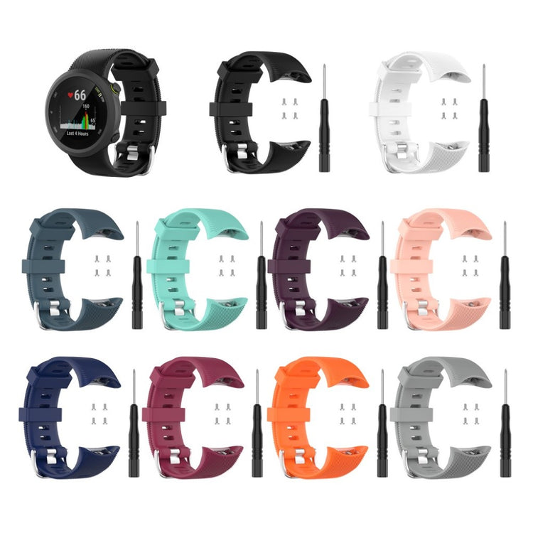 Garmin Forerunner 45 / Garmin Forerunner 45S Silikone Rem - Sort#serie_1