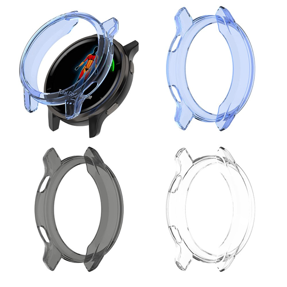 Garmin Venu 2 Gennemsigtig Silikone Bumper - Sort#serie_3