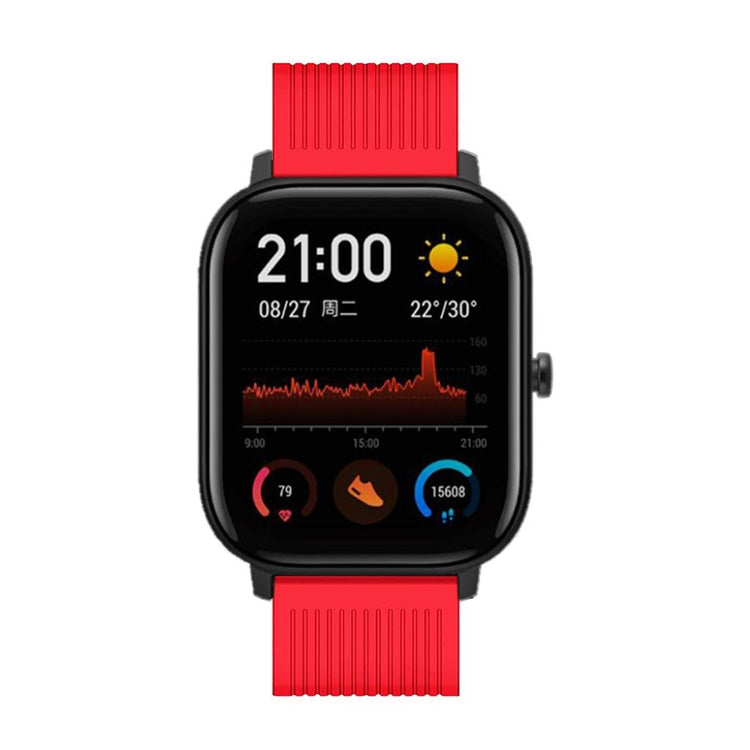 Super cool Amazfit Bip Lite Silikone Rem - Rød#serie_3
