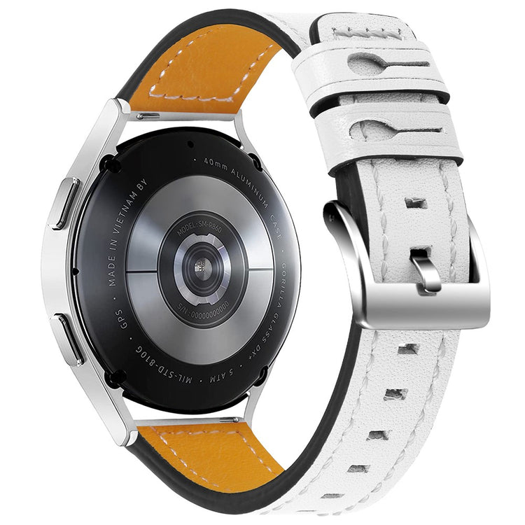 Rigtigt fantastisk Universal Amazfit Ægte læder Rem - Hvid#serie_1