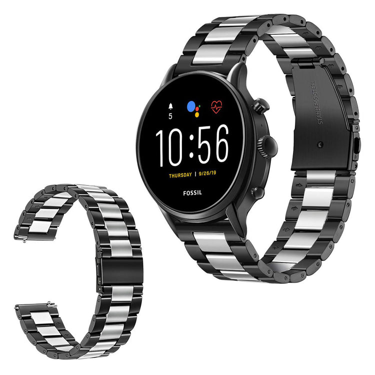 Fossil Gen 5 Carlyle HR / Fossil Gen 5 Julianna HR Metal Rem - Sølv#serie_010