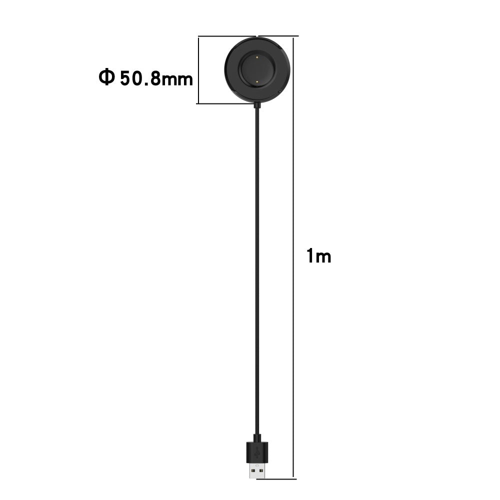1m Plastik Vivo Watch 2 Magnetisk Opladningskabel - Sort#serie_2