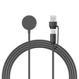 1m Plast Og Silikon Apple Smartwatch Trådløs USB Type-C Ladekabel