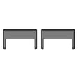 1 Pair Watch Band Adapter Set 12mm to 10mm Alloy Band Connector Adapter Replacement - Black