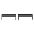 1 Pair Metal Connector Set Universal 22mm to 20mm Spring Bars Connector Watchband Adapter - Black