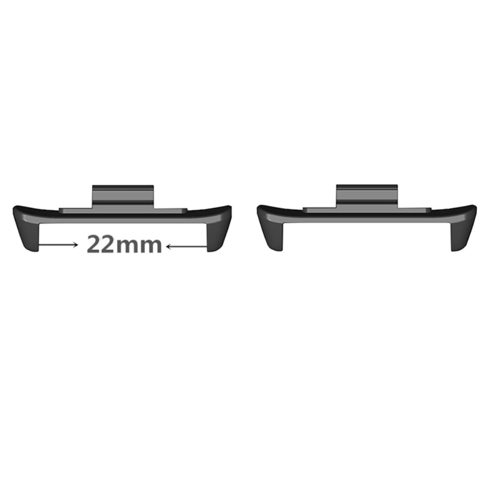 1 Pair Xiaomi Redmi Watch 4 Metal Watch Strap Connector 22mm Adapter Accessory - Black - Sort#serie_1