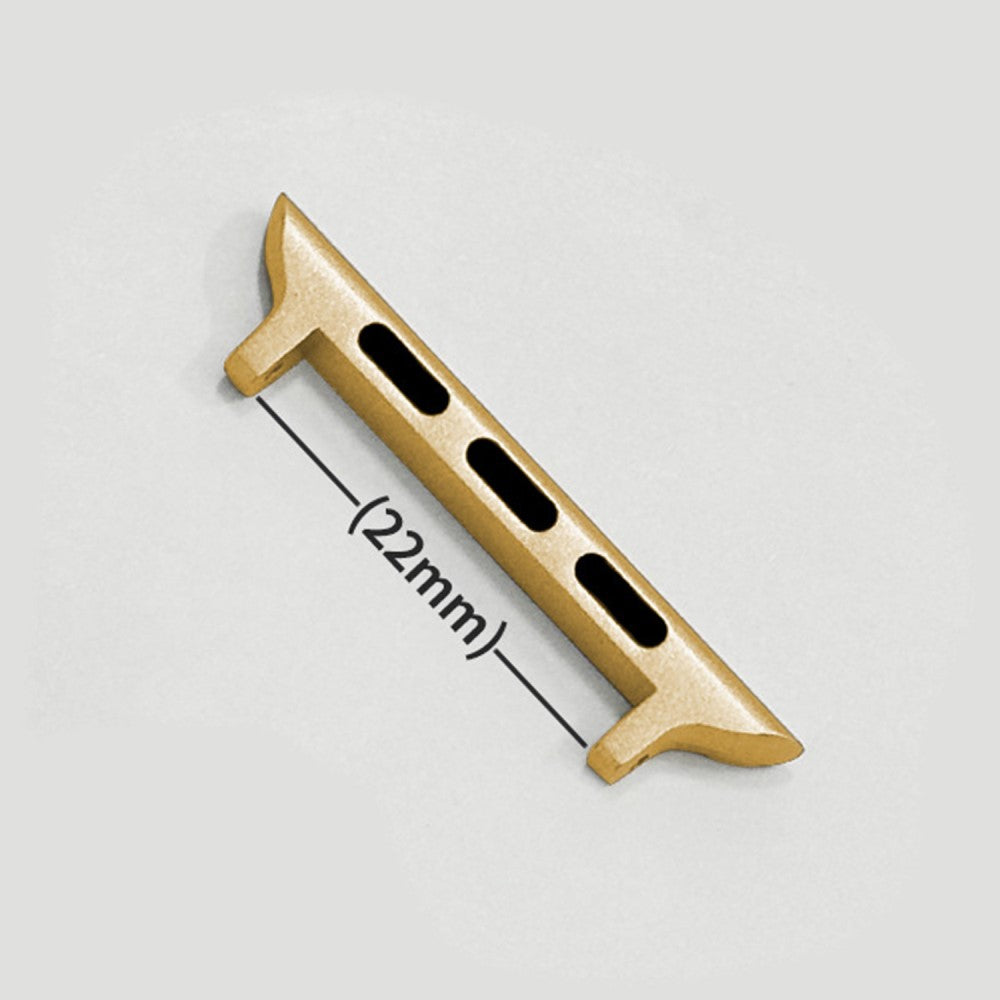 1 Pair Stainless Steel Adapter Apple Watch Series 41mm - 40mm - 38mm , 22mm Watch Strap Connector - Gold - Gold#serie_1