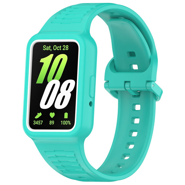 Samsung Galaxy Fit3 (SM-R390) Watch Strap Integrate Silicone Watch band with Case - Cyan#serie_8