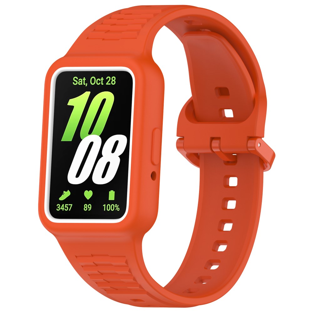 Honor band 9 Silicone Watch band Wrist Strap with Watch Case - Orange#serie_4