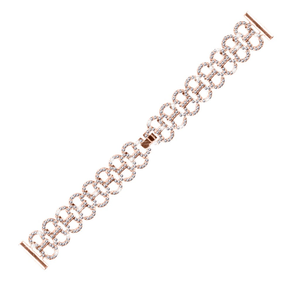 Garmin Venu / Forerunner 55 Watch band Rhinestones Decor Gourd Shape Alloy Strap - Rose Gold#serie_1