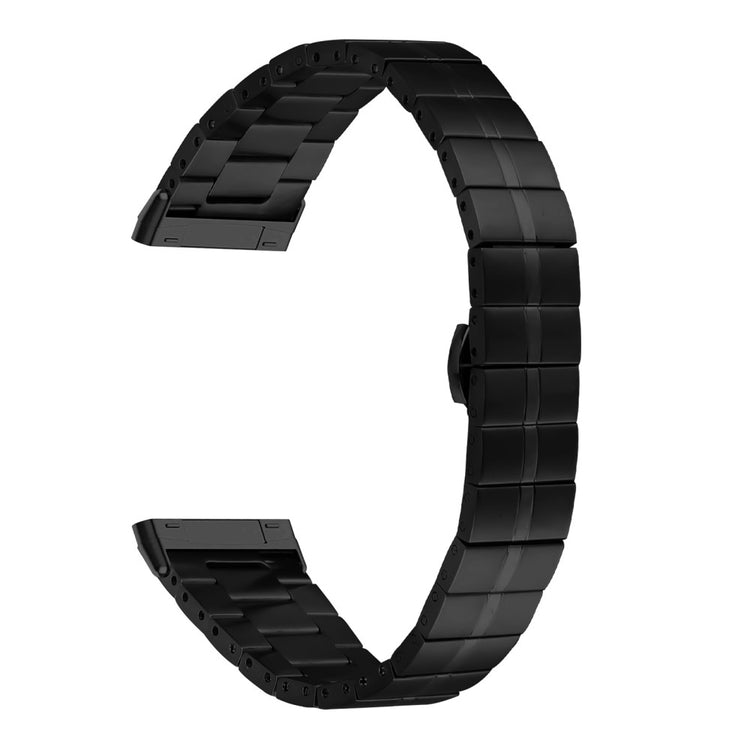 Fitbit Versa 4 / Sense 2 Stainless Steel Watch Strap Wrist Band Replacement - Black#serie_1