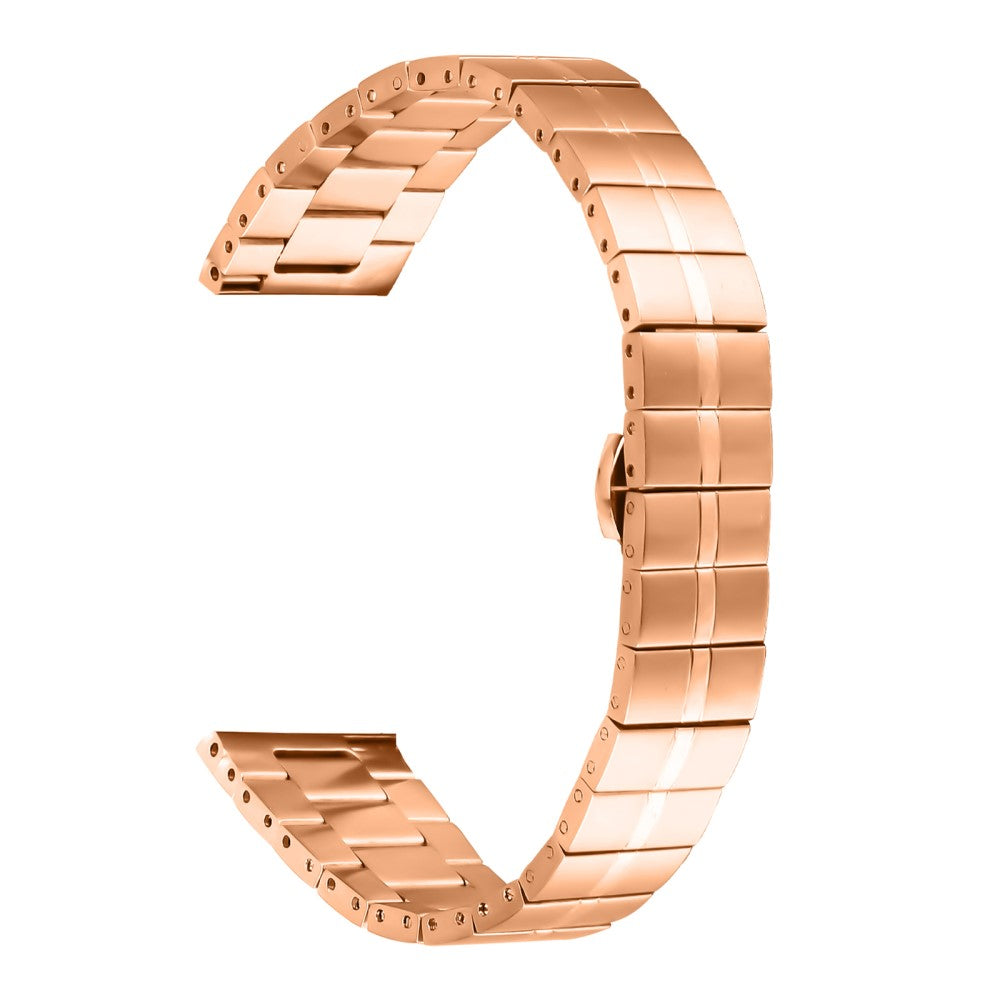 Huami Amazfit Bip / Bip Lite Stainless Steel Watch Strap Line Design Replacement Wrist Band - Rose Gold#serie_4