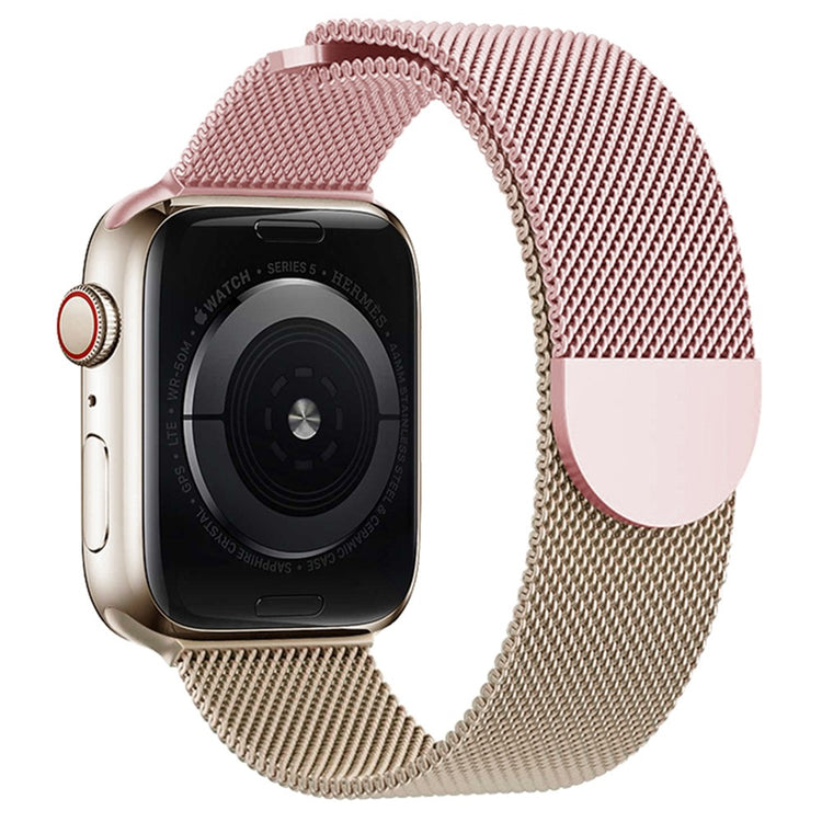 Apple Watch Series 49mm - 45mm - 44mm - 42mm Gradient Milanese Strap - Pink+Rose Gold#serie_2