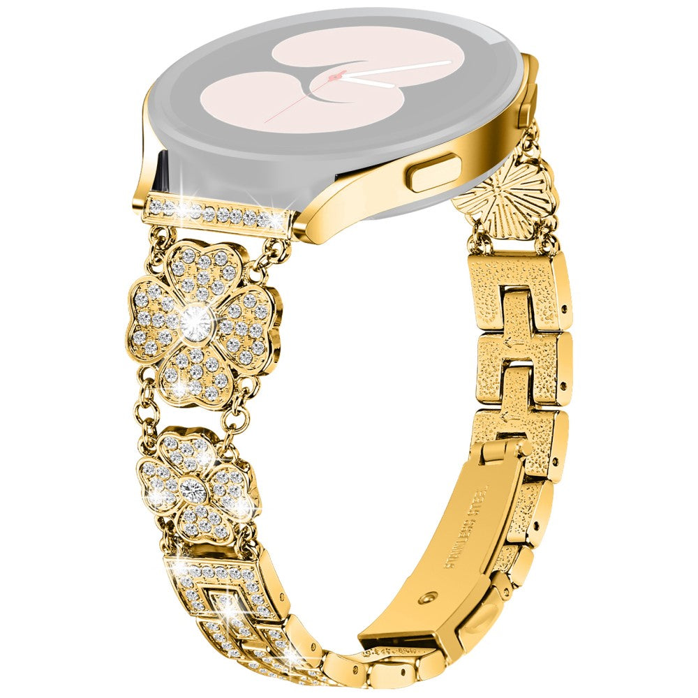 Samsung Galaxy Watch FE 40mm Jewelry Strap Shiny Four-Leaf Clover Metal Watch Band - Gold#serie_2