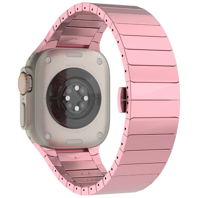 Apple Watch Series 41mm - 40mm - 38mm Zinc Alloy Band Replacement Men Watch Strap - Pink#serie_1