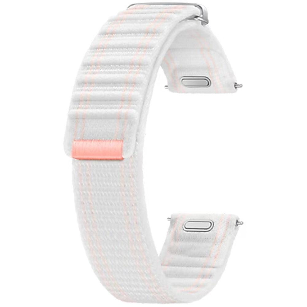 Samsung Galaxy Watch7 Woven Nylon Watch Band 20mm Stylish Sports Adjustable Strap - Pink+White#serie_1