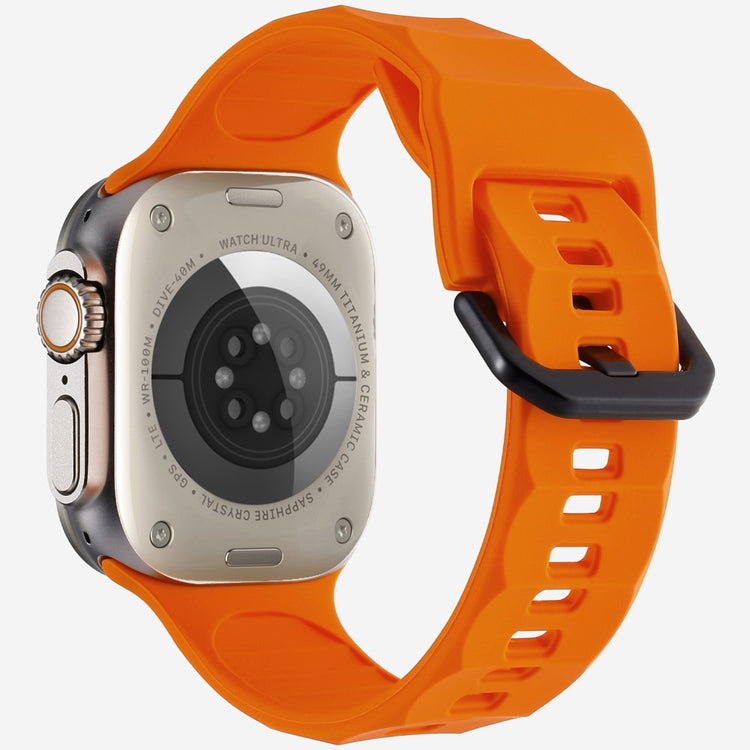 KALEBOL Apple Watch Series 49mm - 45mm - 44mm - 42mm Silicone Sport Watch Strap - Orange#serie_1