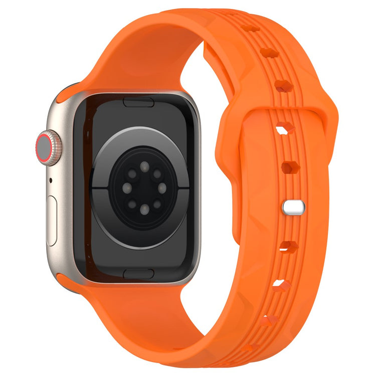 KALEBOL Apple Watch Series 41mm - 40mm - 38mm Silicone Watch Band Vertical Strip Texture - Orange#serie_1