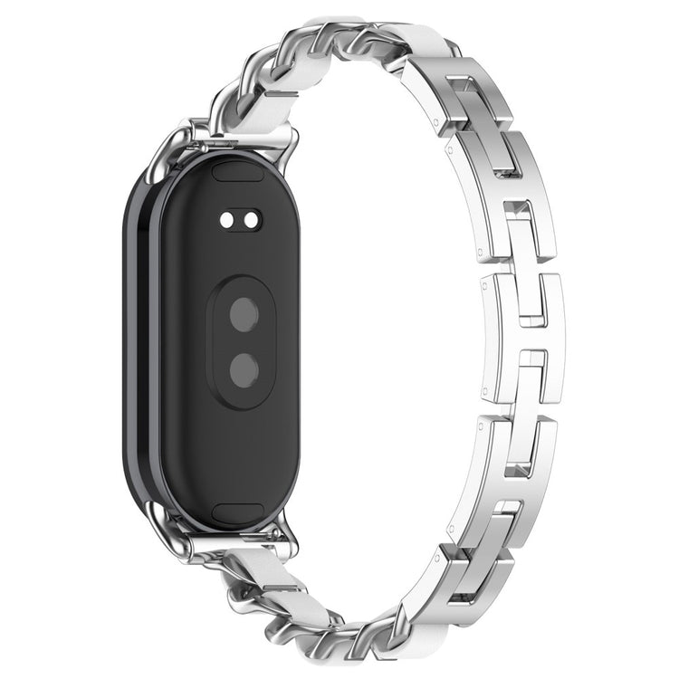 Xiaomi Mi Band 9 / 9 NFC / Smart Band 8 / 8 NFC Stylish Watch Strap Zinc Alloy Bracelet Replacement Band - Silver#serie_2