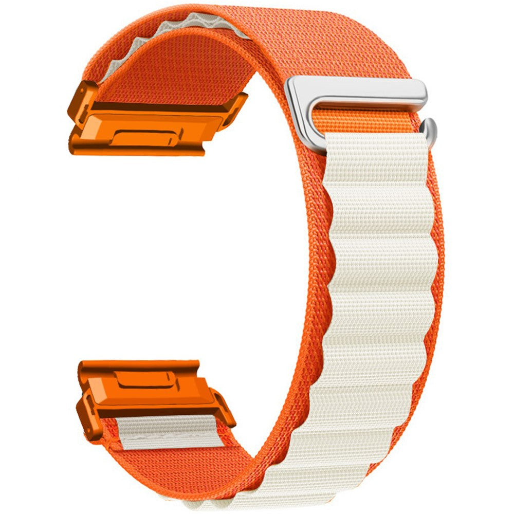 Garmin Fenix 7X Pro / 7X Watch Band 26mm Quick Release C Buckle Nylon Watch Strap - Orange+Starlight#serie_3