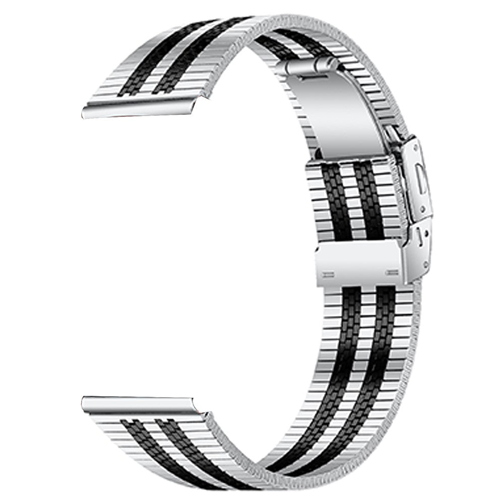 TicWatch Pro 2020 Stainless Steel Watch Band Five-Bead Replacement Metal Strap - Silver Black#serie_1