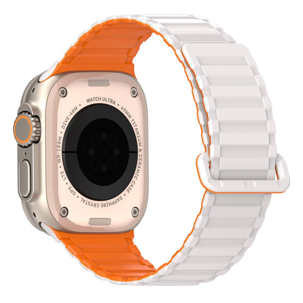 DUX DUCIS Apple Watch Series 49mm - 45mm - 44mm - 42mm Magnetic Silicone Band - Starlight+Orange#serie_5