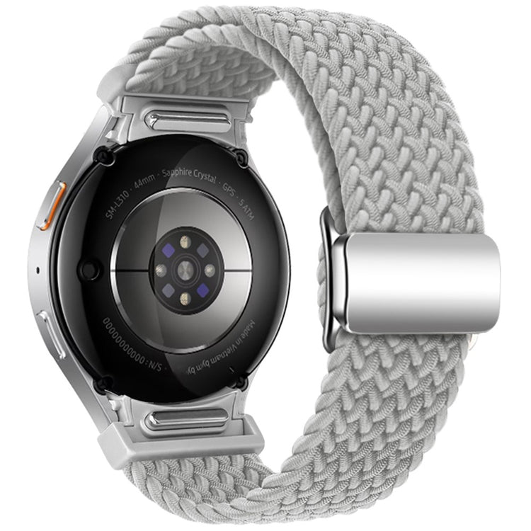 Samsung Galaxy Watch 20mm Braided Watch Band Magnetic Strap - Light Grey#serie_14