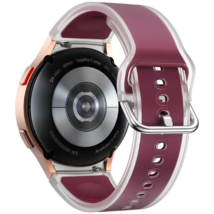 KALEBOL Samsung Galaxy Watch7 44mm 40mm / Watch FE 40mm Silicone Watch Band Glacier Translucent Strap - Translucent Wine Red#serie_6