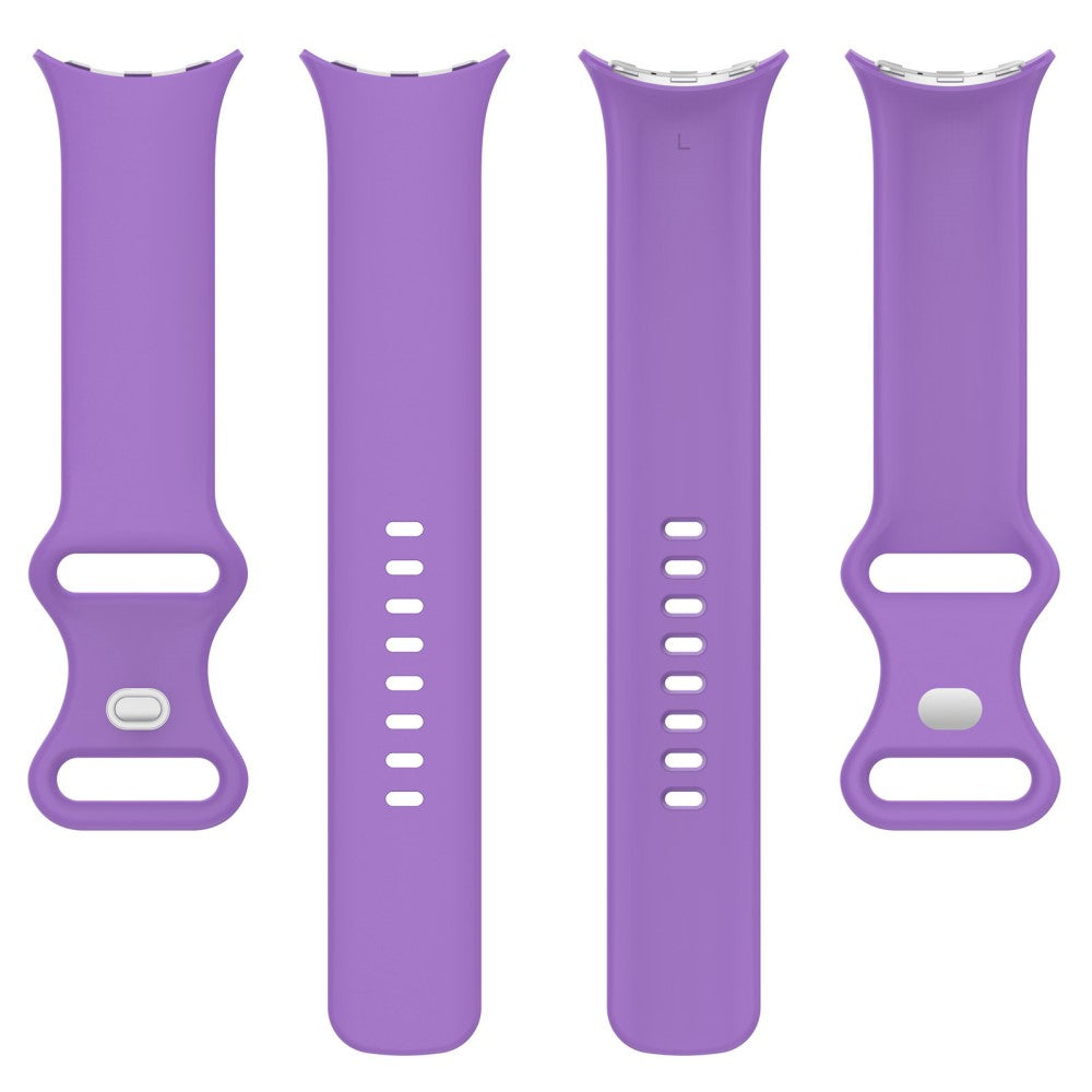 Google Pixel Watch 3 45mm Replacement Strap 8 Shape Silicone Watch Band with Silver Buckle, Size L - Purple#serie_13