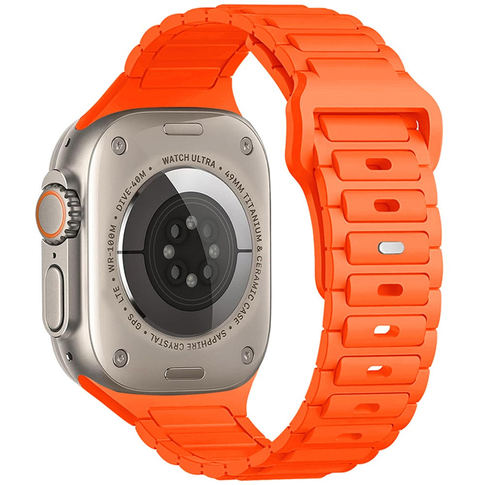 Apple Watch Series 49mm - 45mm - 44mm - 42mm Silicone Watch Band - Orange#serie_11