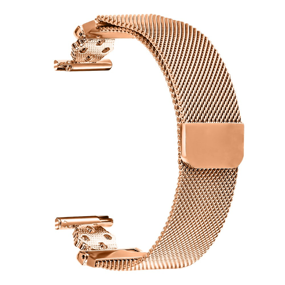 Garmin Approach S40 / Forerunner 158 Milanese Band Flower Stainless Steel Magnetic Mesh Watch Strap - Rose Gold#serie_2