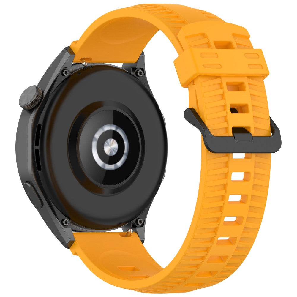 KALEBOL 22mm Silicone Strap for Huawei Watch 4 / 4 Pro / GT 4 46mm Tire Texture Watch Band - Yellow#serie_6