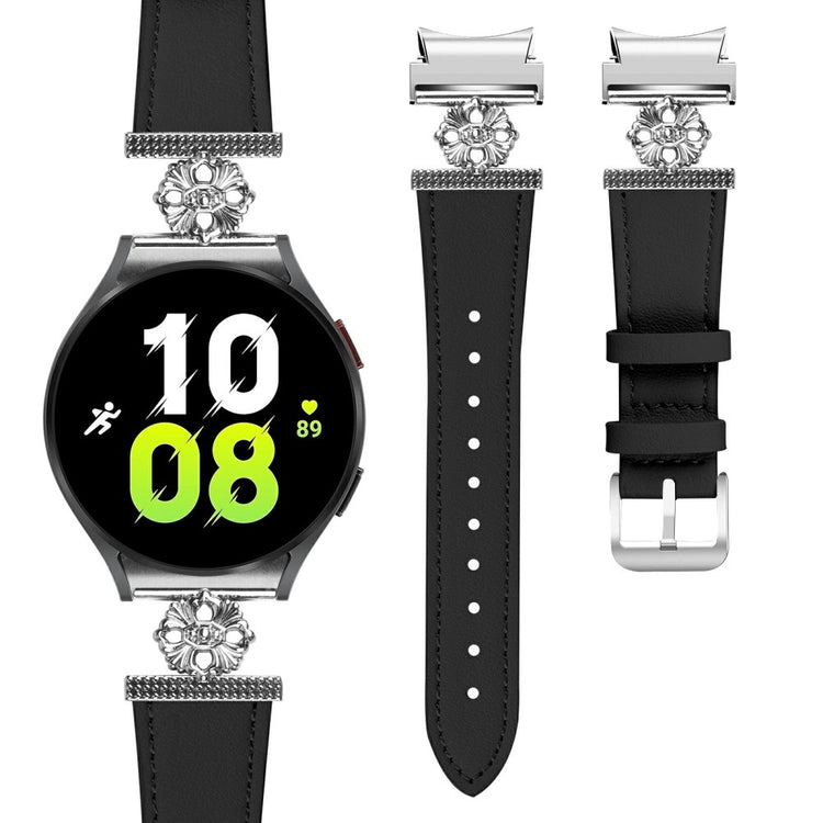 Samsung Galaxy Watch7 Genuine Cow Leather Strap with Quick Release Connector - Black#serie_2