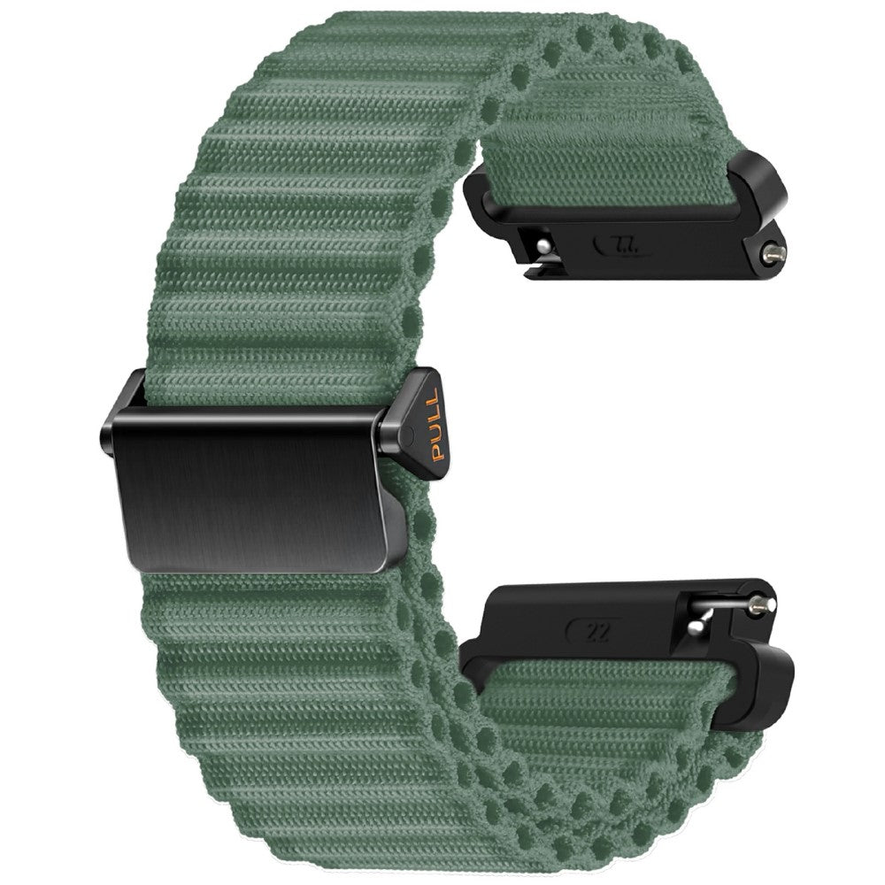 22mm Nylon Band for Huawei Watch 4 / 4 Pro / GT 4 46mm Wave Design Watch Strap - Army Green#serie_4