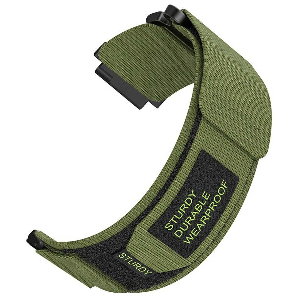 Huawei Watch GT 4 41mm / Garmin Venu 3S Nylon Watch Band 18mm Loop Fastener Strap - Army Green#serie_1