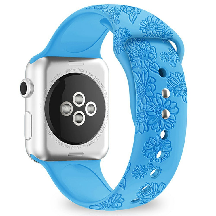 Silicone Strap for Apple Watch Series 41mm - 40mm - 38mm - Sunflower Blue#serie_9