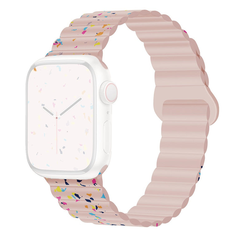 Magnetic Silicone Strap Apple Watch Series 49mm - 45mm - 44mm - 42mm - Pink#serie_3